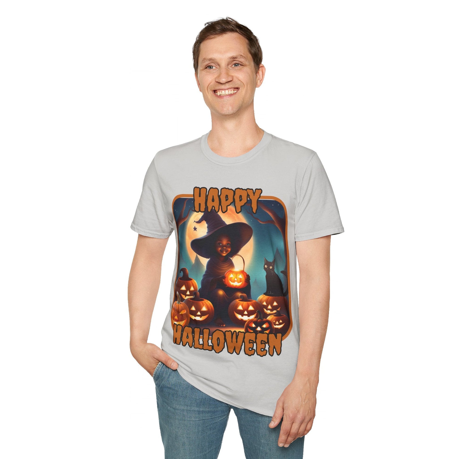 Happy Halloween Cute Witch ORfont LTcolors Unisex T-Shirt by cypherpunkgear – cypherpunkgear.com | Cypherpunk Merch