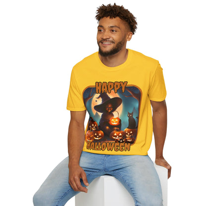 Happy Halloween Cute Witch ORfont LTcolors Unisex T-Shirt by cypherpunkgear – cypherpunkgear.com | Cypherpunk Merch