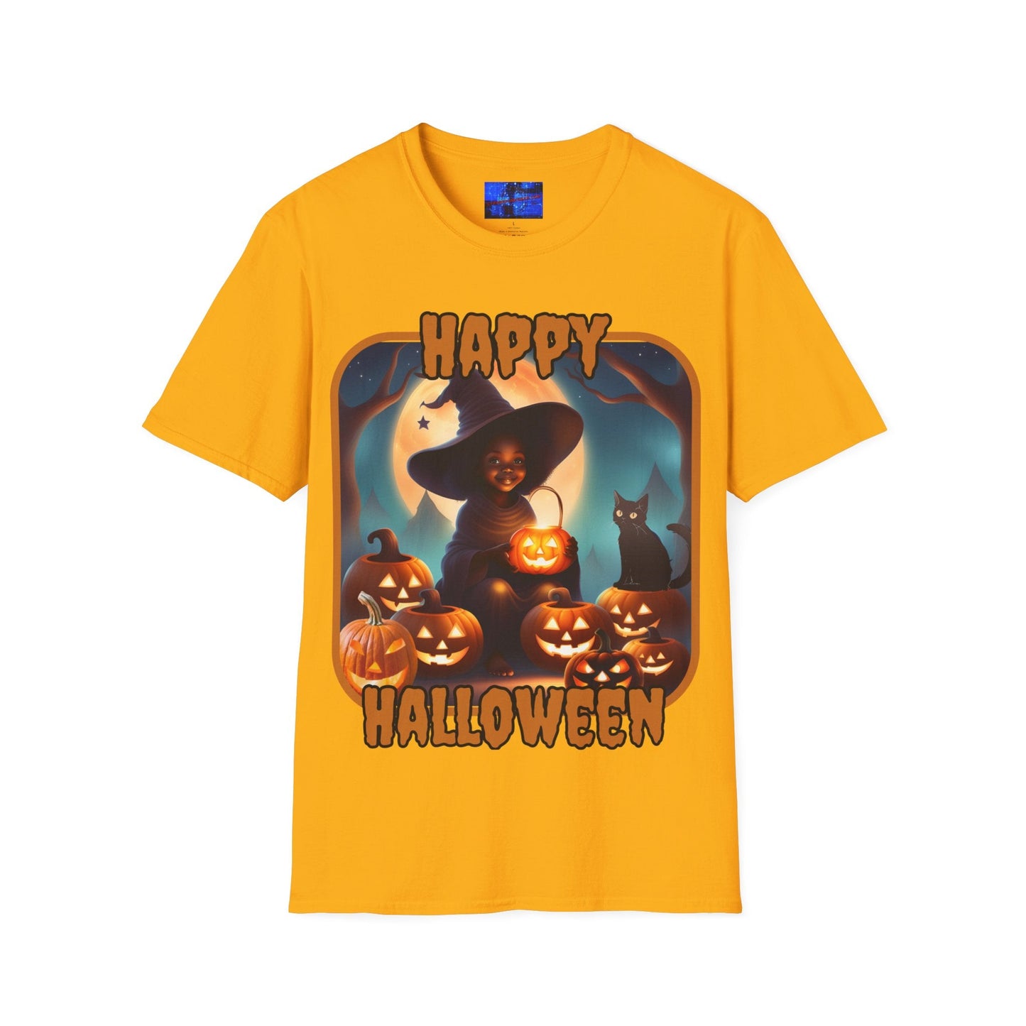 Happy Halloween Cute Witch ORfont LTcolors Unisex T-Shirt by cypherpunkgear – cypherpunkgear.com | Cypherpunk Merch