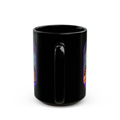 Happy Halloween Cute Witch PRfont Black Mug by cypherpunkgear – cypherpunkgear.com | Cypherpunk Merch