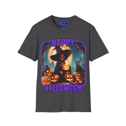 Happy Halloween Cute Witch PRfont DKcolors Unisex T-Shirt by cypherpunkgear – cypherpunkgear.com | Cypherpunk Merch