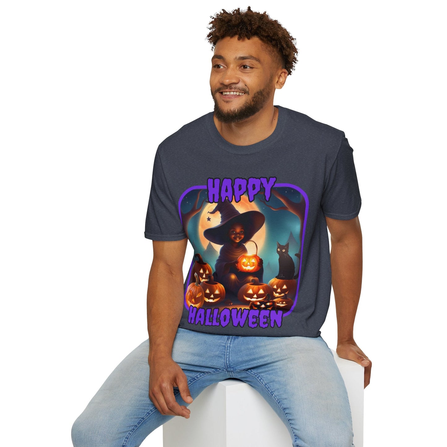 Happy Halloween Cute Witch PRfont DKcolors Unisex T-Shirt by cypherpunkgear – cypherpunkgear.com | Cypherpunk Merch