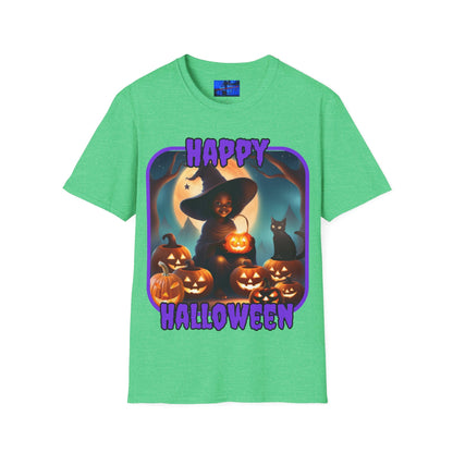 Happy Halloween Cute Witch PRfont DKcolors Unisex T-Shirt by cypherpunkgear – cypherpunkgear.com | Cypherpunk Merch