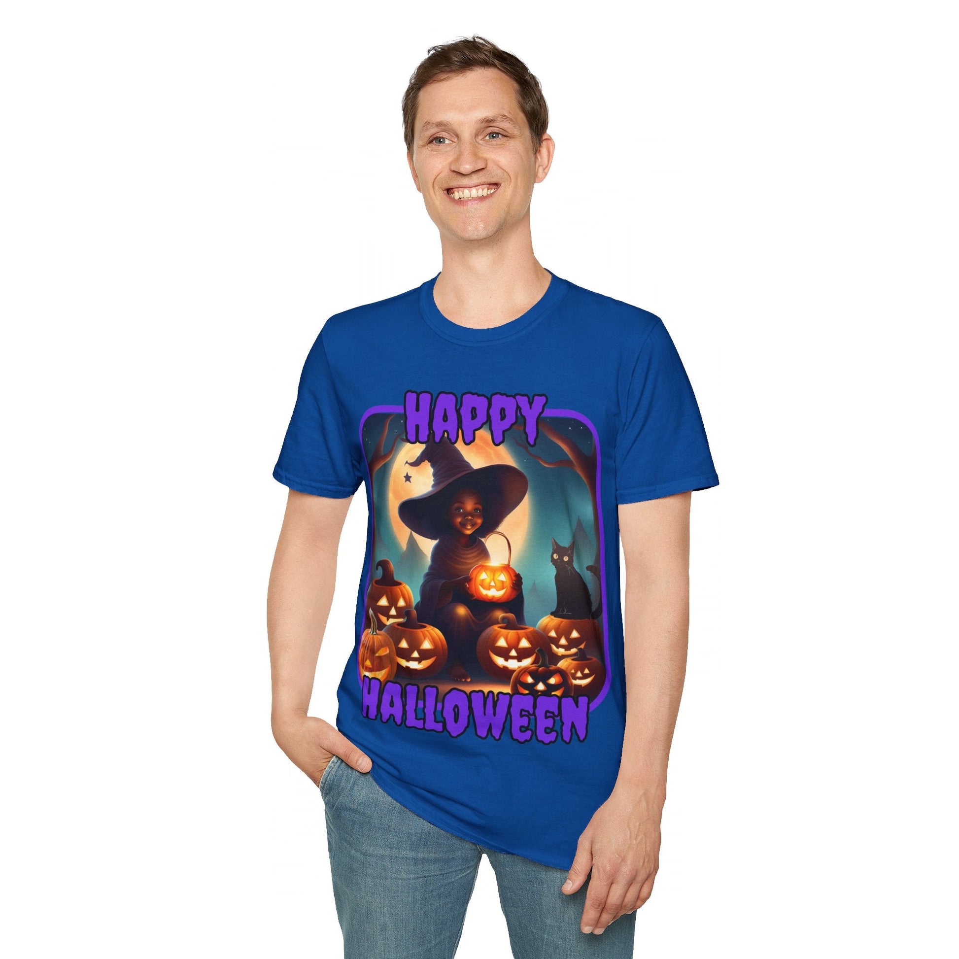 Happy Halloween Cute Witch PRfont DKcolors Unisex T-Shirt by cypherpunkgear – cypherpunkgear.com | Cypherpunk Merch
