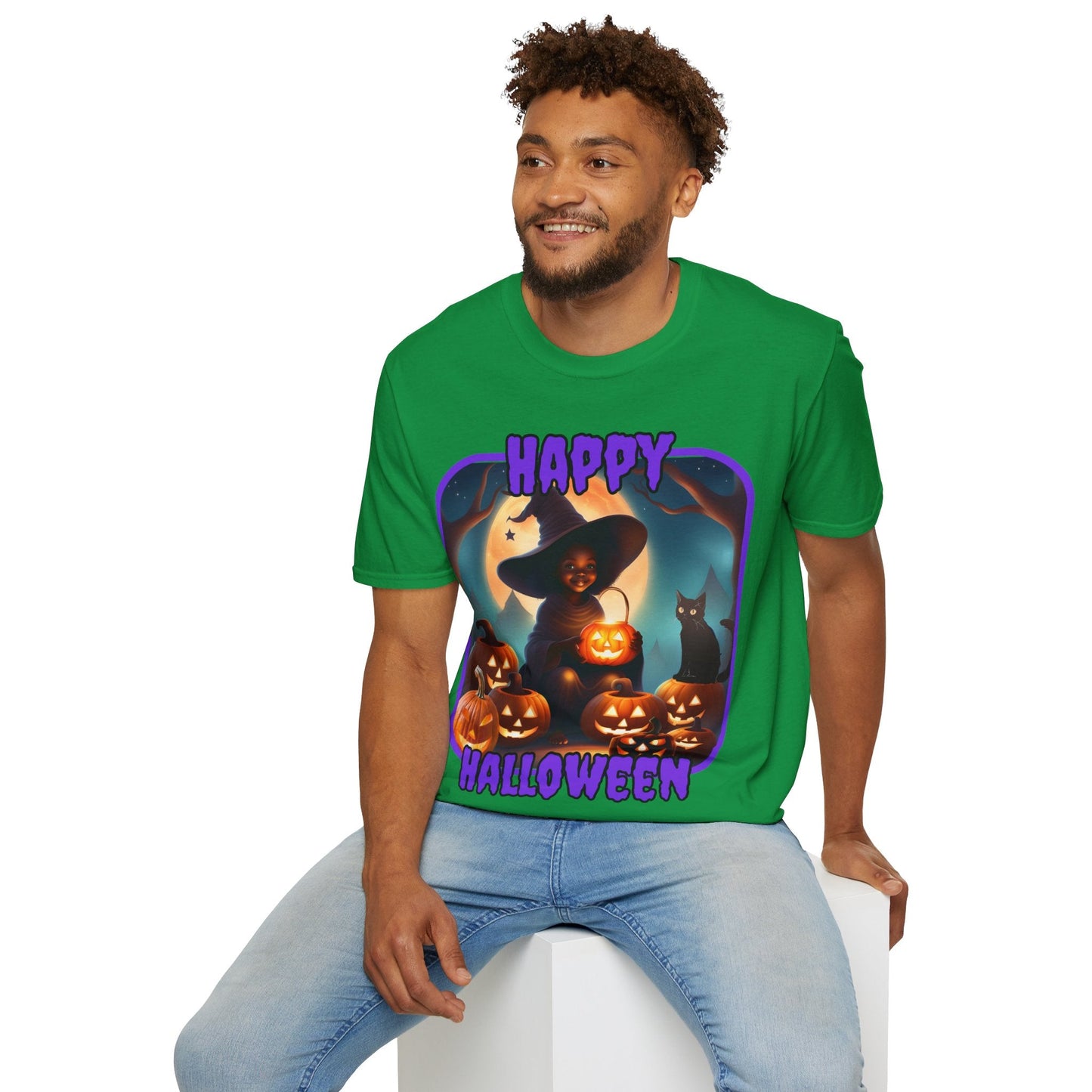 Happy Halloween Cute Witch PRfont DKcolors Unisex T-Shirt by cypherpunkgear – cypherpunkgear.com | Cypherpunk Merch