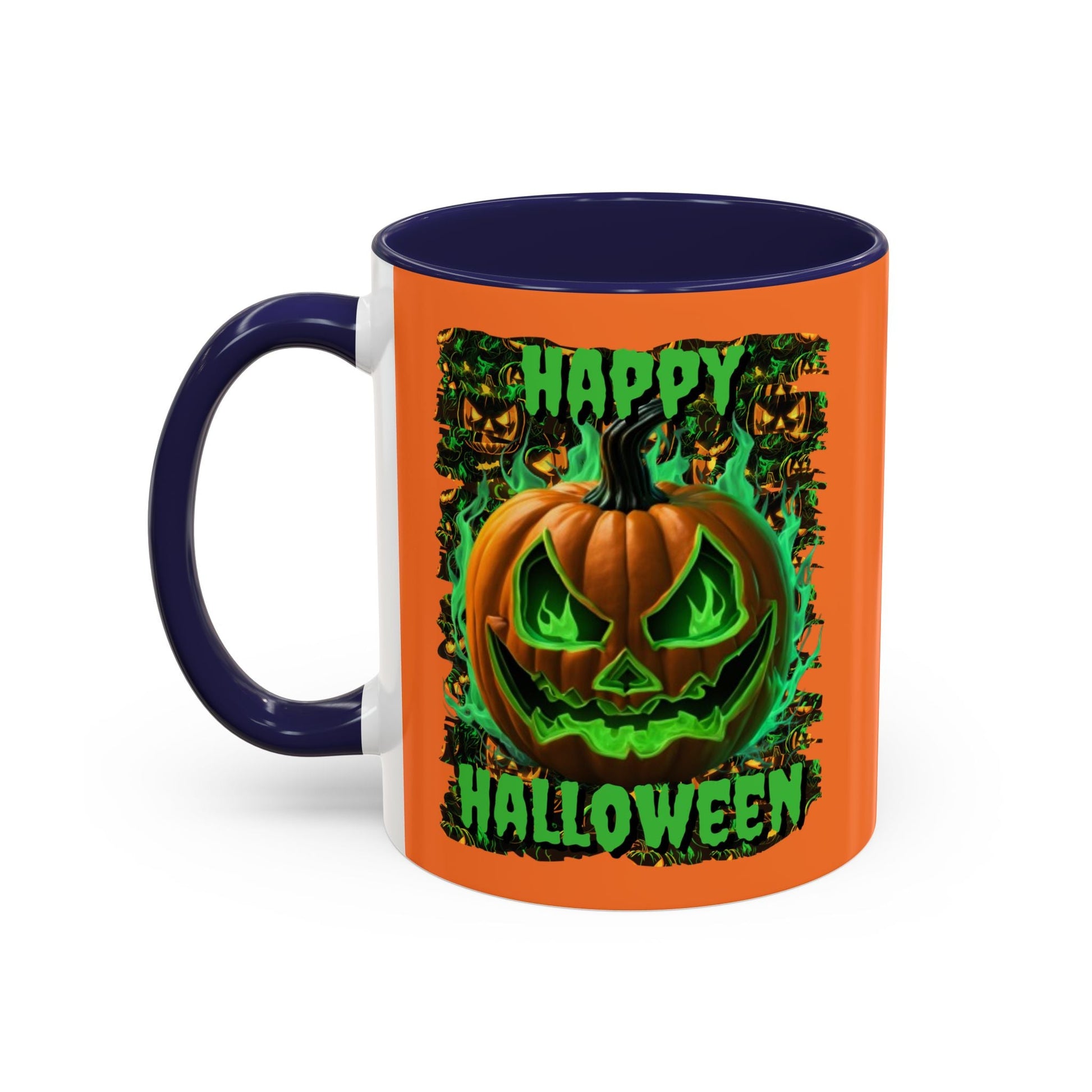 Happy Halloween Green Jack Accent Mug by cypherpunkgear – cypherpunkgear.com | Cypherpunk Merch