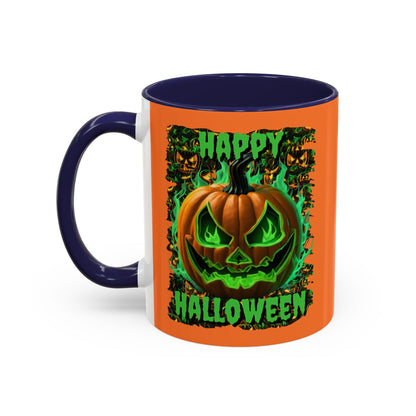 Happy Halloween Green Jack Accent Mug by cypherpunkgear – cypherpunkgear.com | Cypherpunk Merch