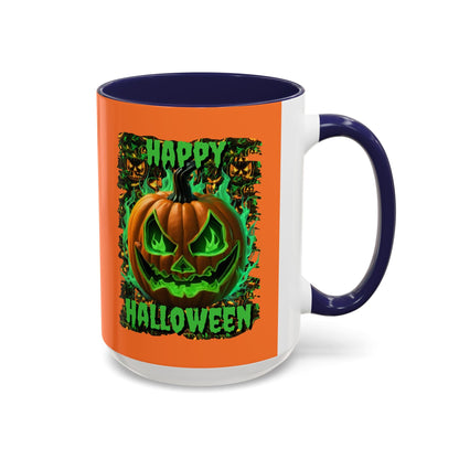 Happy Halloween Green Jack Accent Mug by cypherpunkgear – cypherpunkgear.com | Cypherpunk Merch