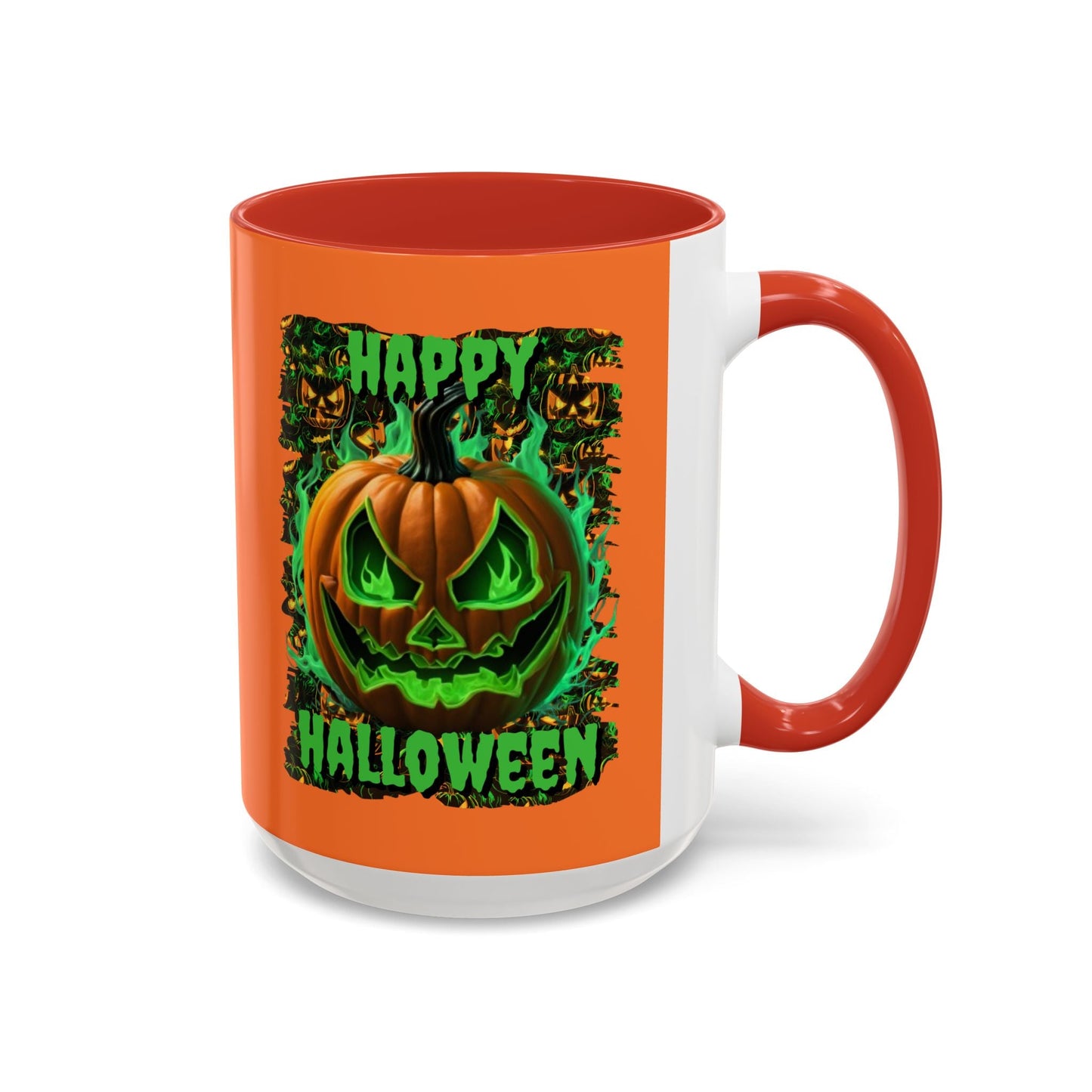 Happy Halloween Green Jack Accent Mug by cypherpunkgear – cypherpunkgear.com | Cypherpunk Merch