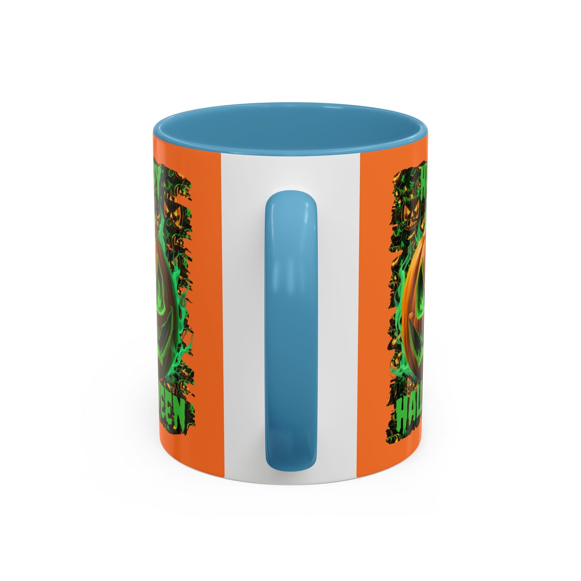 Happy Halloween Green Jack Accent Mug by cypherpunkgear – cypherpunkgear.com | Cypherpunk Merch
