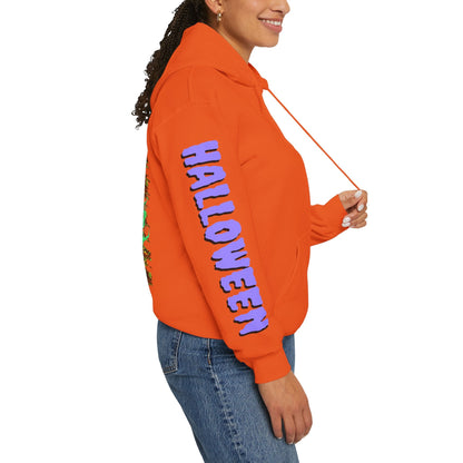Happy Halloween Green Jack Hoodie Unisex Hooded Sweatshirt by cypherpunkgear – cypherpunkgear.com | Cypherpunk Merch