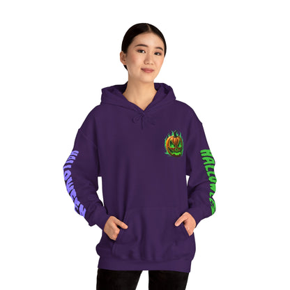 Happy Halloween Green Jack Hoodie Unisex Hooded Sweatshirt by cypherpunkgear – cypherpunkgear.com | Cypherpunk Merch
