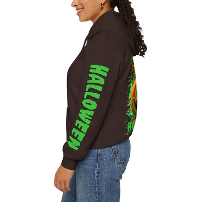 Happy Halloween Green Jack Hoodie Unisex Hooded Sweatshirt by cypherpunkgear – cypherpunkgear.com | Cypherpunk Merch