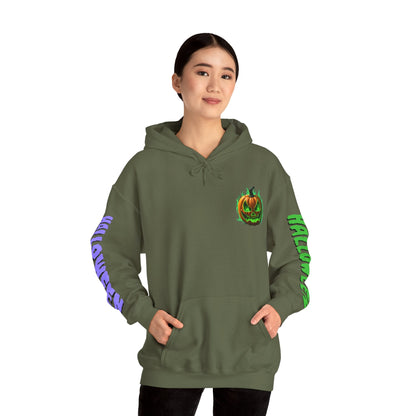 Happy Halloween Green Jack Hoodie Unisex Hooded Sweatshirt by cypherpunkgear – cypherpunkgear.com | Cypherpunk Merch