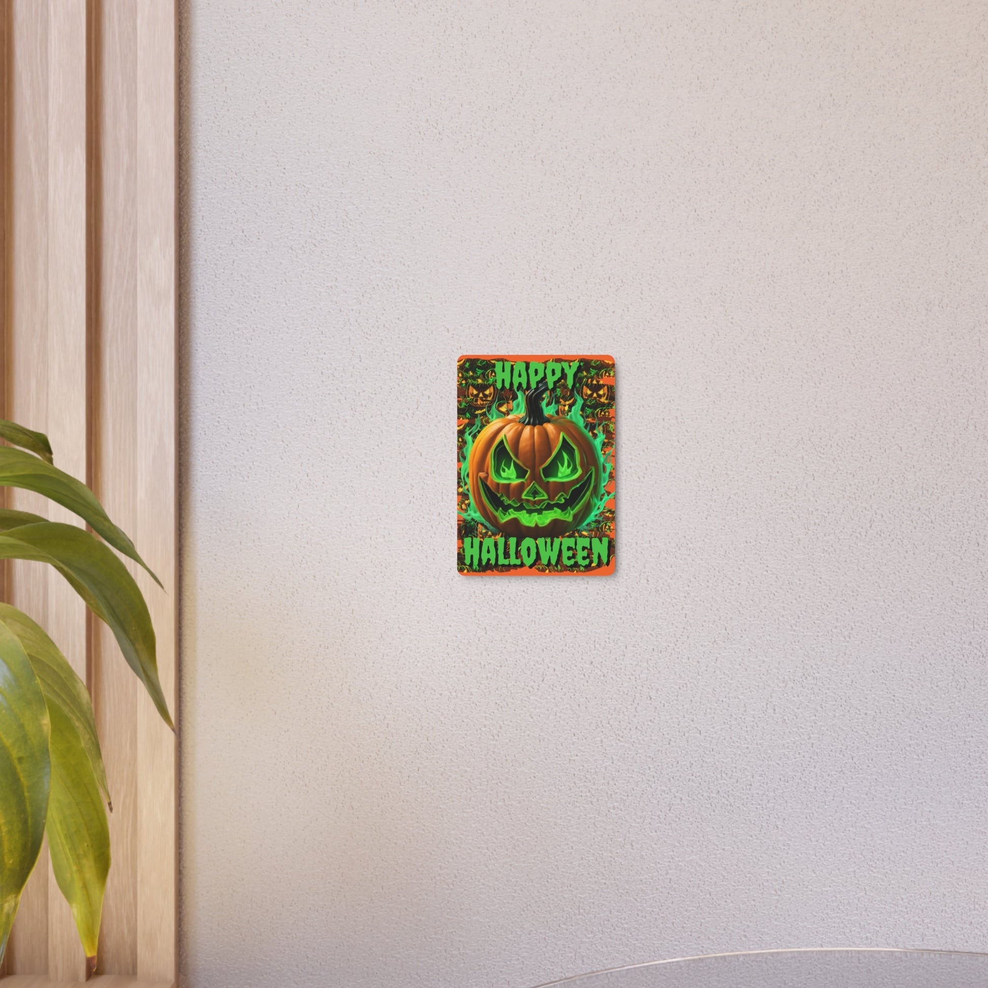 Happy Halloween Green Jack Metal Art Sign by cypherpunkgear – cypherpunkgear.com | Cypherpunk Merch