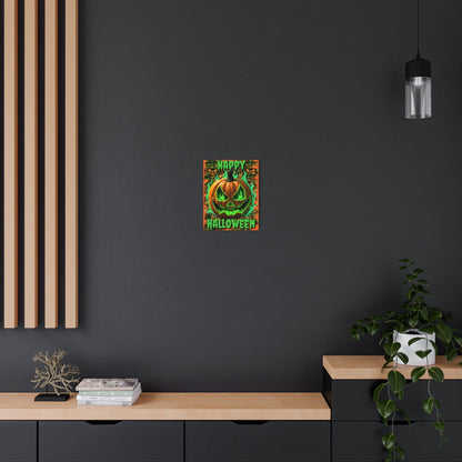 Happy Halloween Green Jack Metal Art Sign by cypherpunkgear – cypherpunkgear.com | Cypherpunk Merch
