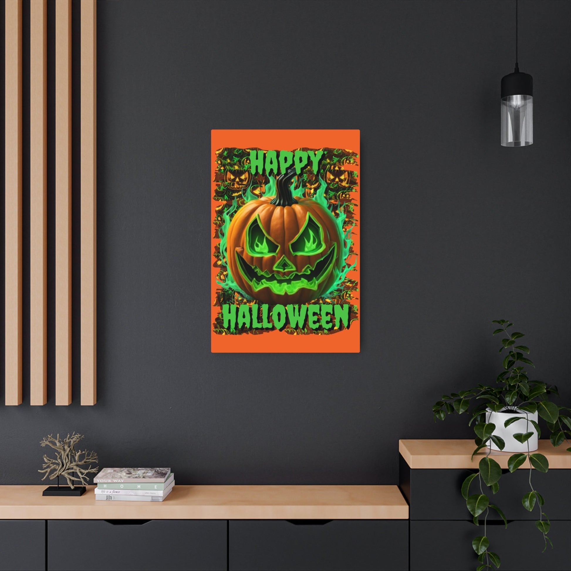 Happy Halloween Green Jack Metal Art Sign by cypherpunkgear – cypherpunkgear.com | Cypherpunk Merch