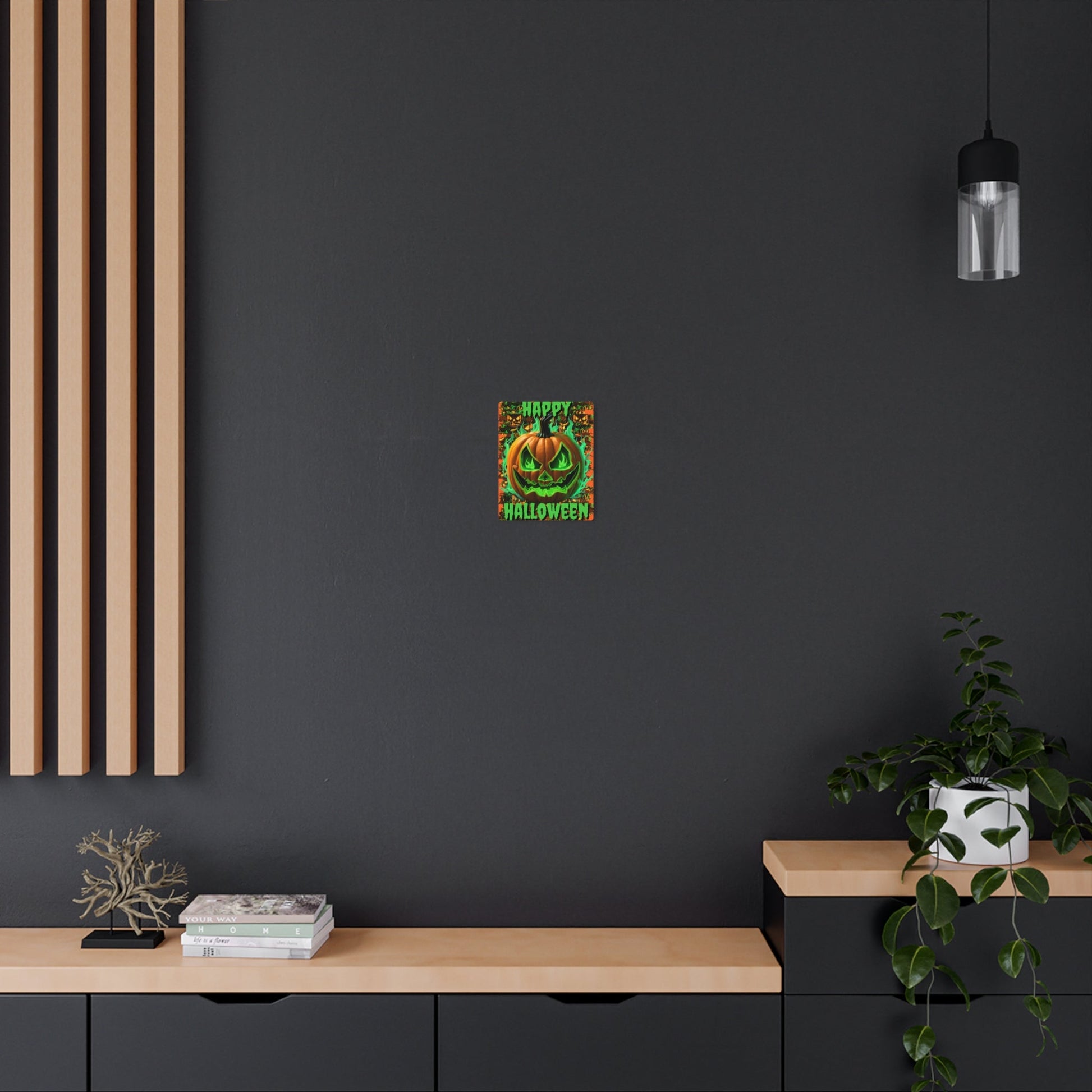 Happy Halloween Green Jack Metal Art Sign by cypherpunkgear – cypherpunkgear.com | Cypherpunk Merch