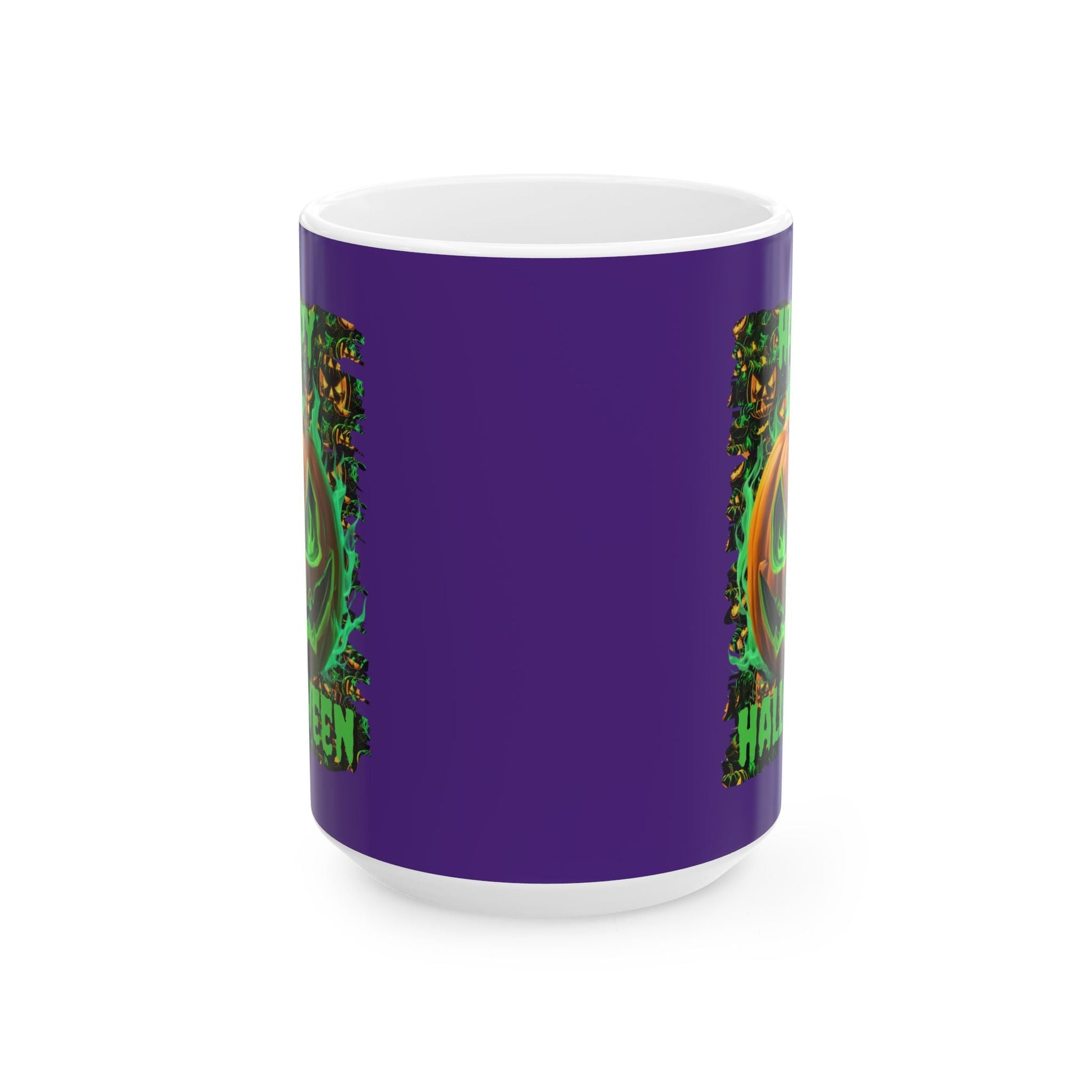 Happy Halloween Green Jack Purple Mug by cypherpunkgear – cypherpunkgear.com | Cypherpunk Merch