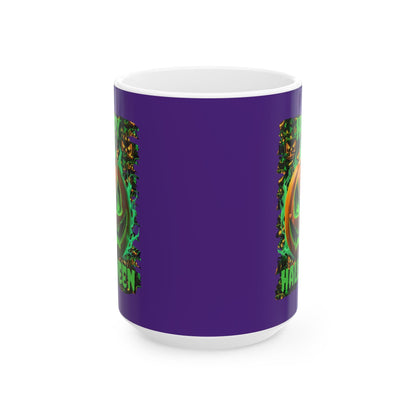 Happy Halloween Green Jack Purple Mug by cypherpunkgear – cypherpunkgear.com | Cypherpunk Merch