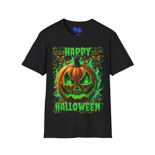 Happy Halloween Green Jack Unisex T-Shirt by cypherpunkgear – cypherpunkgear.com | Cypherpunk Merch