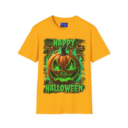 Happy Halloween Green Jack Unisex T-Shirt by cypherpunkgear – cypherpunkgear.com | Cypherpunk Merch