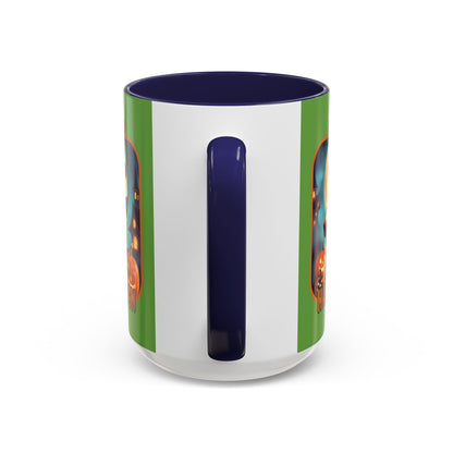 Happy Halloween Little Witch ORfont Accent Mug by cypherpunkgear – cypherpunkgear.com | Cypherpunk Merch