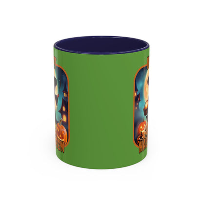 Happy Halloween Little Witch ORfont Accent Mug by cypherpunkgear – cypherpunkgear.com | Cypherpunk Merch