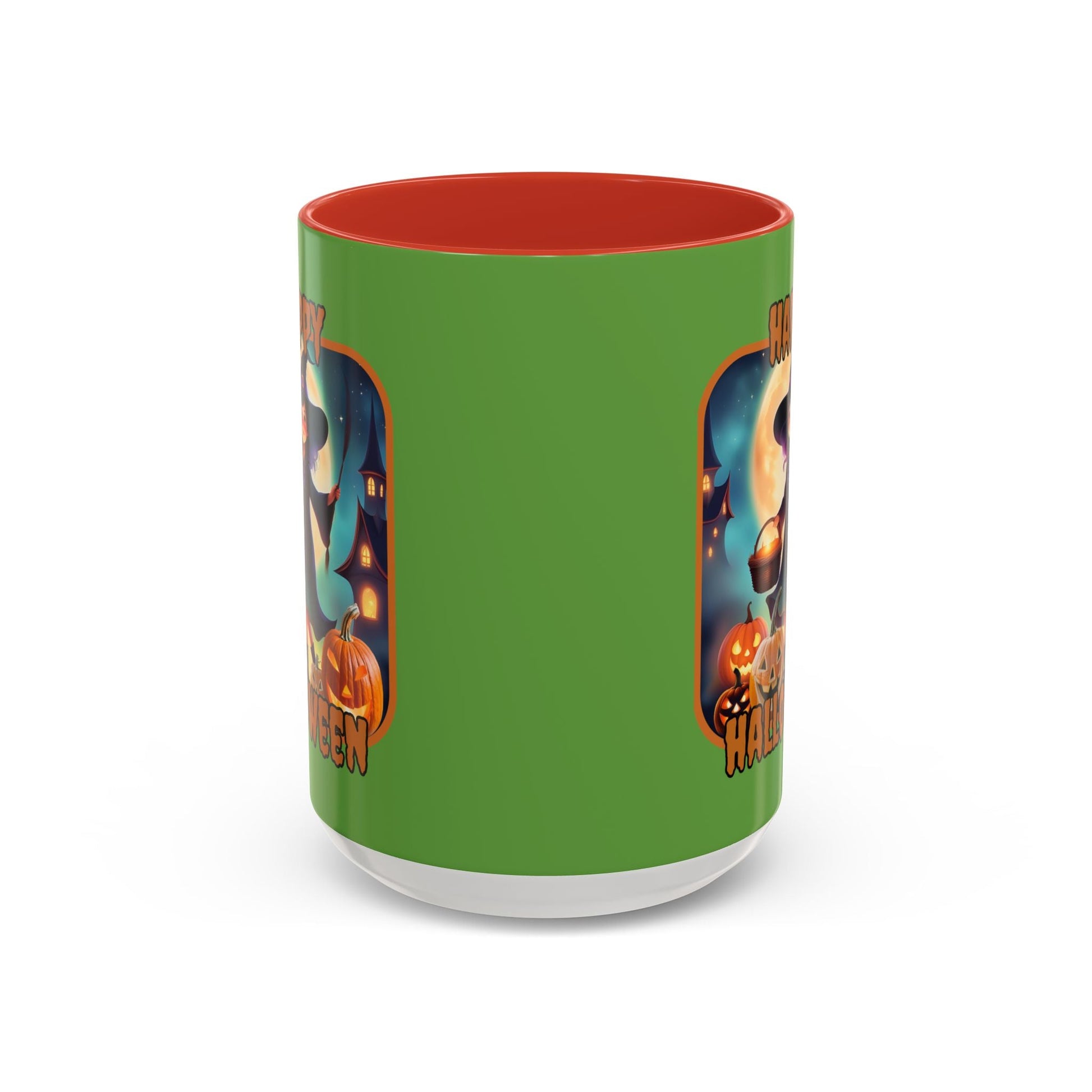 Happy Halloween Little Witch ORfont Accent Mug by cypherpunkgear – cypherpunkgear.com | Cypherpunk Merch