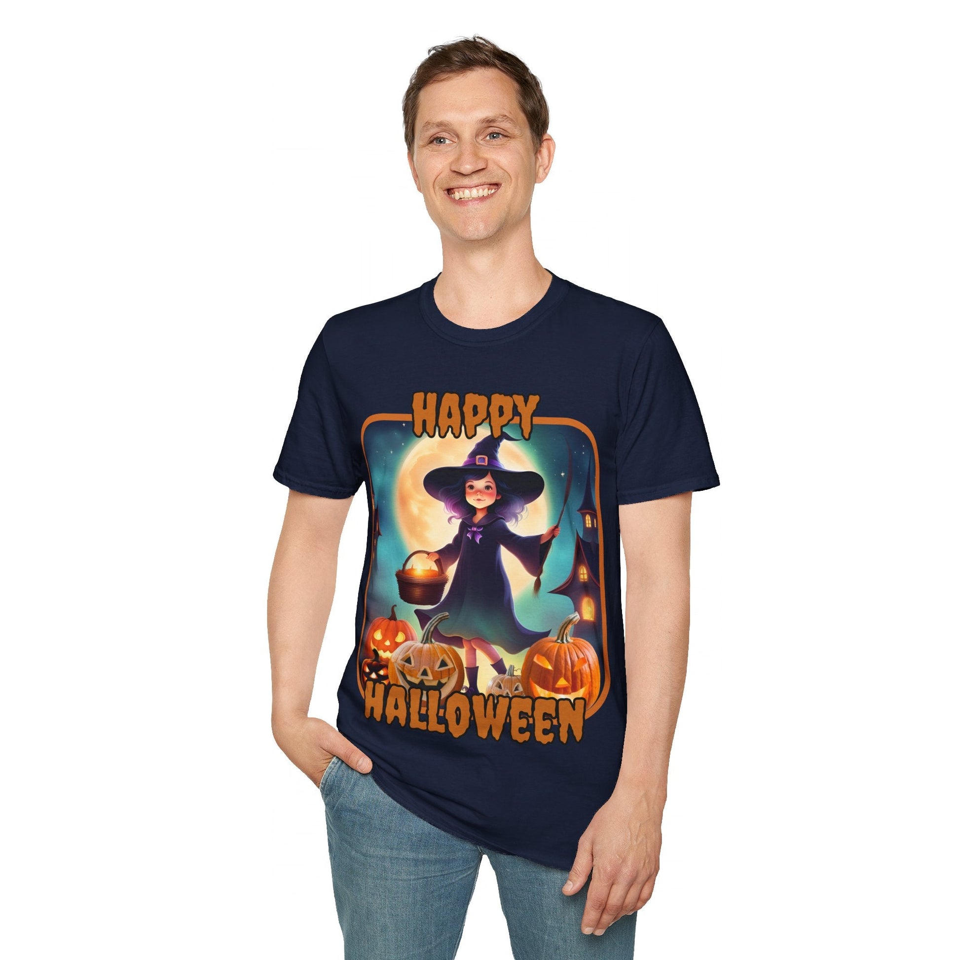 Happy Halloween Little Witch ORfont DKcolors Unisex T-Shirt by cypherpunkgear – cypherpunkgear.com | Cypherpunk Merch