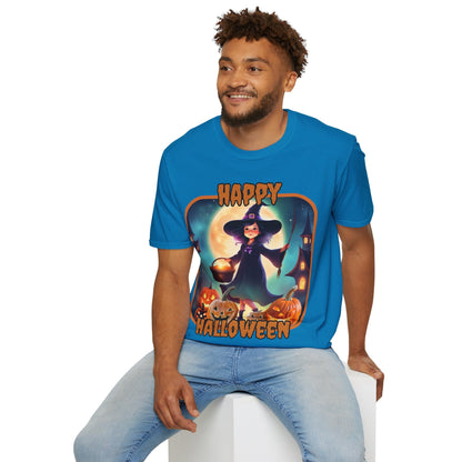 Happy Halloween Little Witch ORfont DKcolors Unisex T-Shirt by cypherpunkgear – cypherpunkgear.com | Cypherpunk Merch