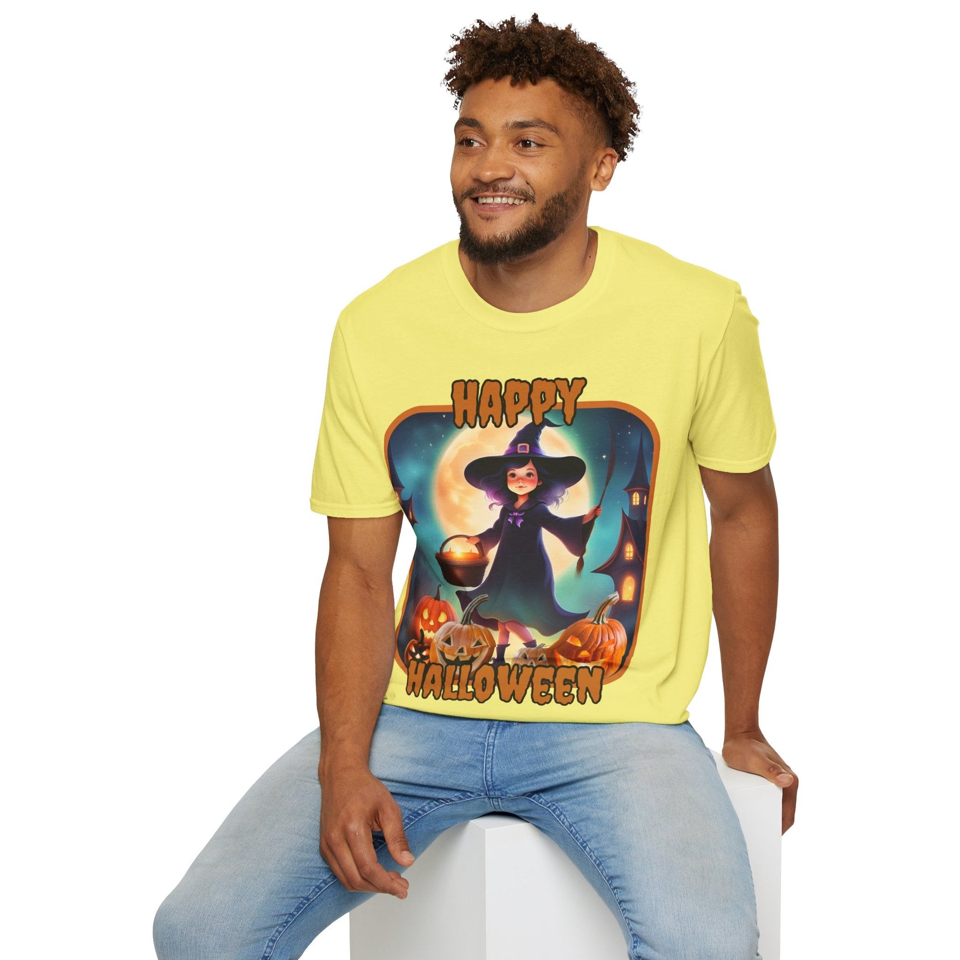 Happy Halloween Little Witch ORfont LTcolors Unisex T-Shirt by cypherpunkgear – cypherpunkgear.com | Cypherpunk Merch