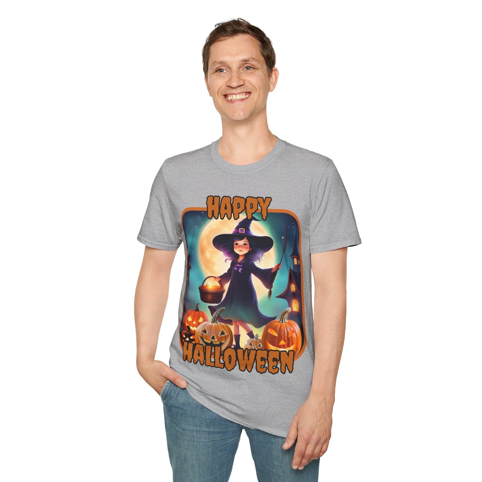 Happy Halloween Little Witch ORfont LTcolors Unisex T-Shirt by cypherpunkgear – cypherpunkgear.com | Cypherpunk Merch