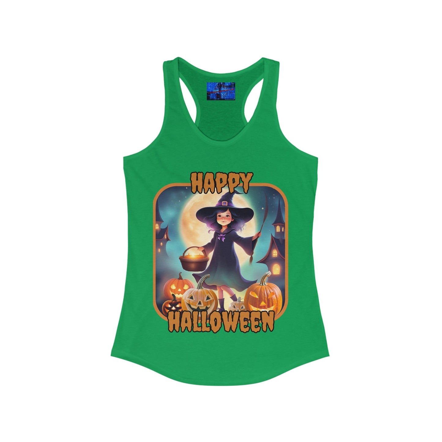 Happy Halloween Little Witch ORfont Women's Racerback Tank Top by cypherpunkgear – cypherpunkgear.com | Cypherpunk Merch