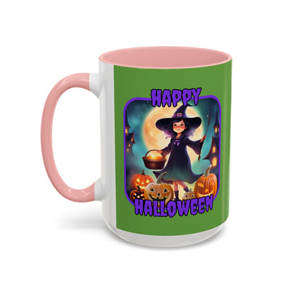 Happy Halloween Little Witch PRfont Accent Mug by cypherpunkgear – cypherpunkgear.com | Cypherpunk Merch
