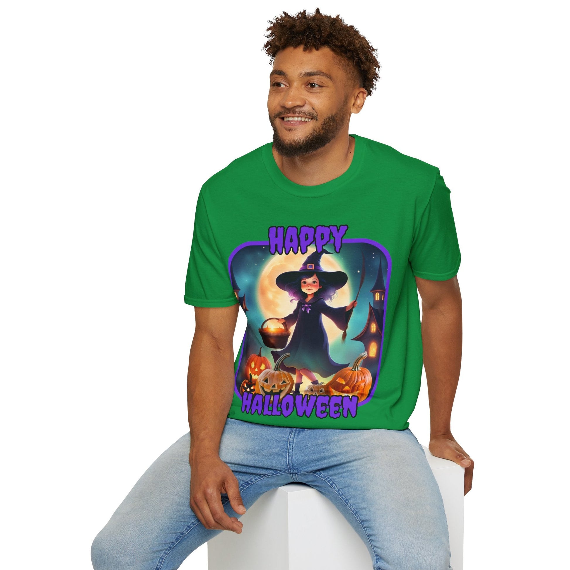 Happy Halloween Little Witch PRfont DKcolors Unisex T-Shirt by cypherpunkgear – cypherpunkgear.com | Cypherpunk Merch