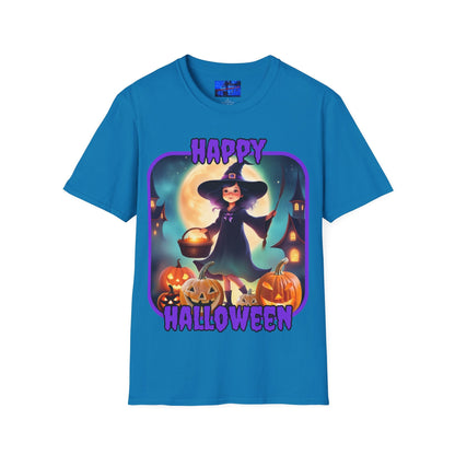 Happy Halloween Little Witch PRfont DKcolors Unisex T-Shirt by cypherpunkgear – cypherpunkgear.com | Cypherpunk Merch