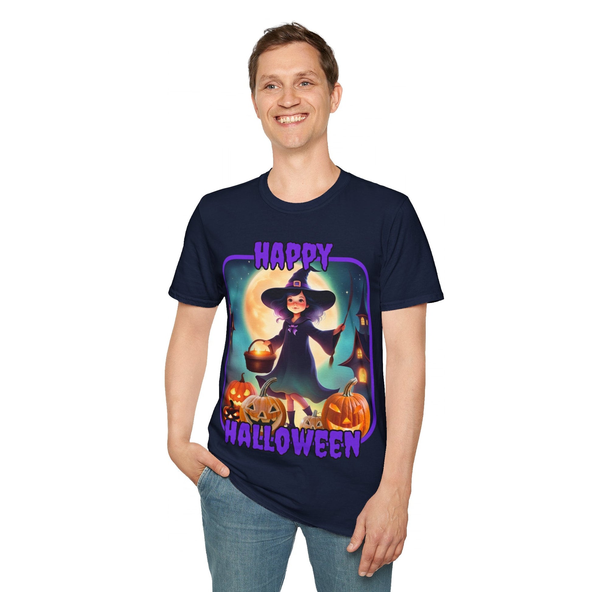 Happy Halloween Little Witch PRfont DKcolors Unisex T-Shirt by cypherpunkgear – cypherpunkgear.com | Cypherpunk Merch