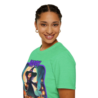 Happy Halloween Little Witch PRfont DKcolors Unisex T-Shirt by cypherpunkgear – cypherpunkgear.com | Cypherpunk Merch