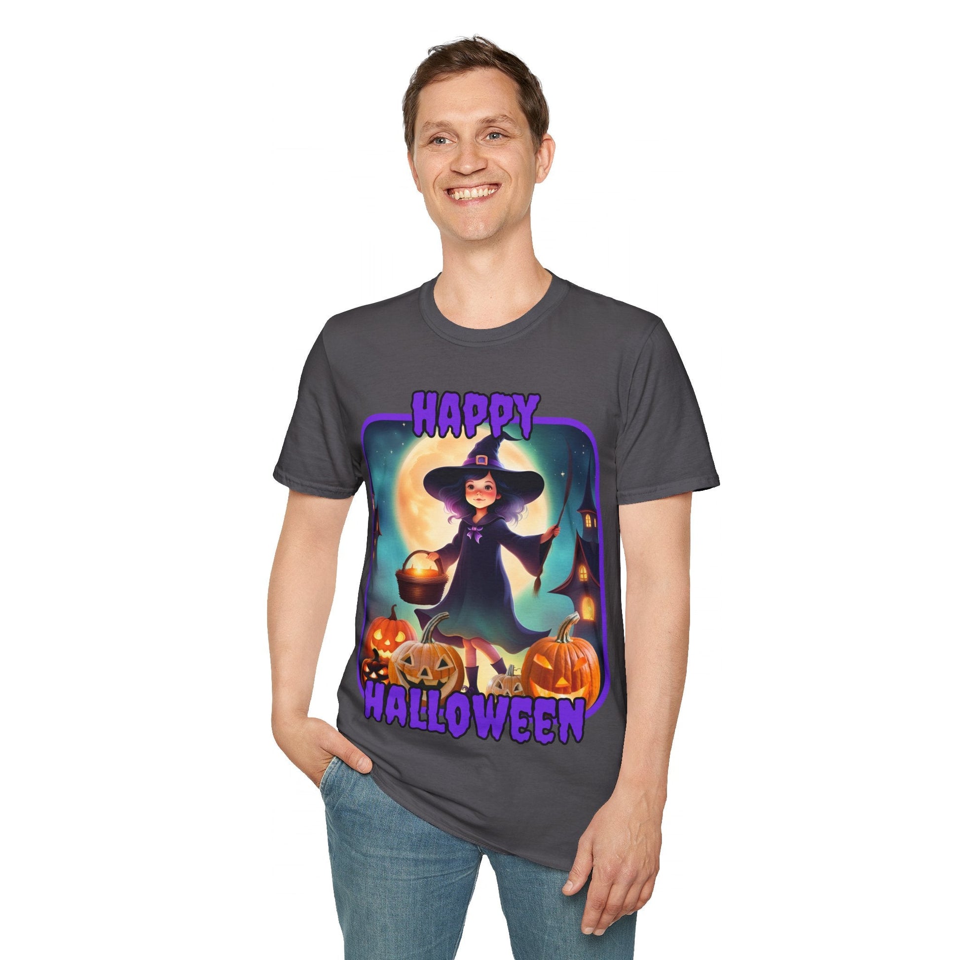 Happy Halloween Little Witch PRfont DKcolors Unisex T-Shirt by cypherpunkgear – cypherpunkgear.com | Cypherpunk Merch