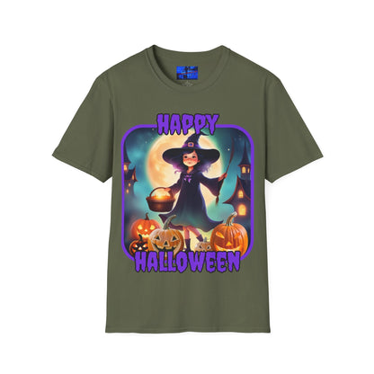 Happy Halloween Little Witch PRfont DKcolors Unisex T-Shirt by cypherpunkgear – cypherpunkgear.com | Cypherpunk Merch
