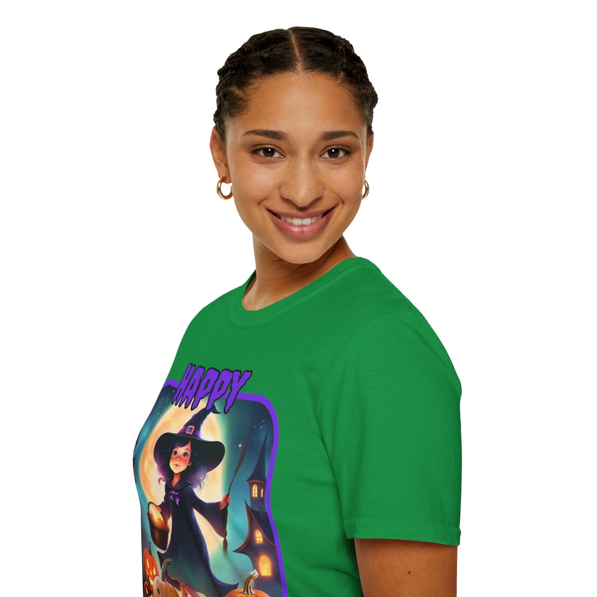 Happy Halloween Little Witch PRfont DKcolors Unisex T-Shirt by cypherpunkgear – cypherpunkgear.com | Cypherpunk Merch
