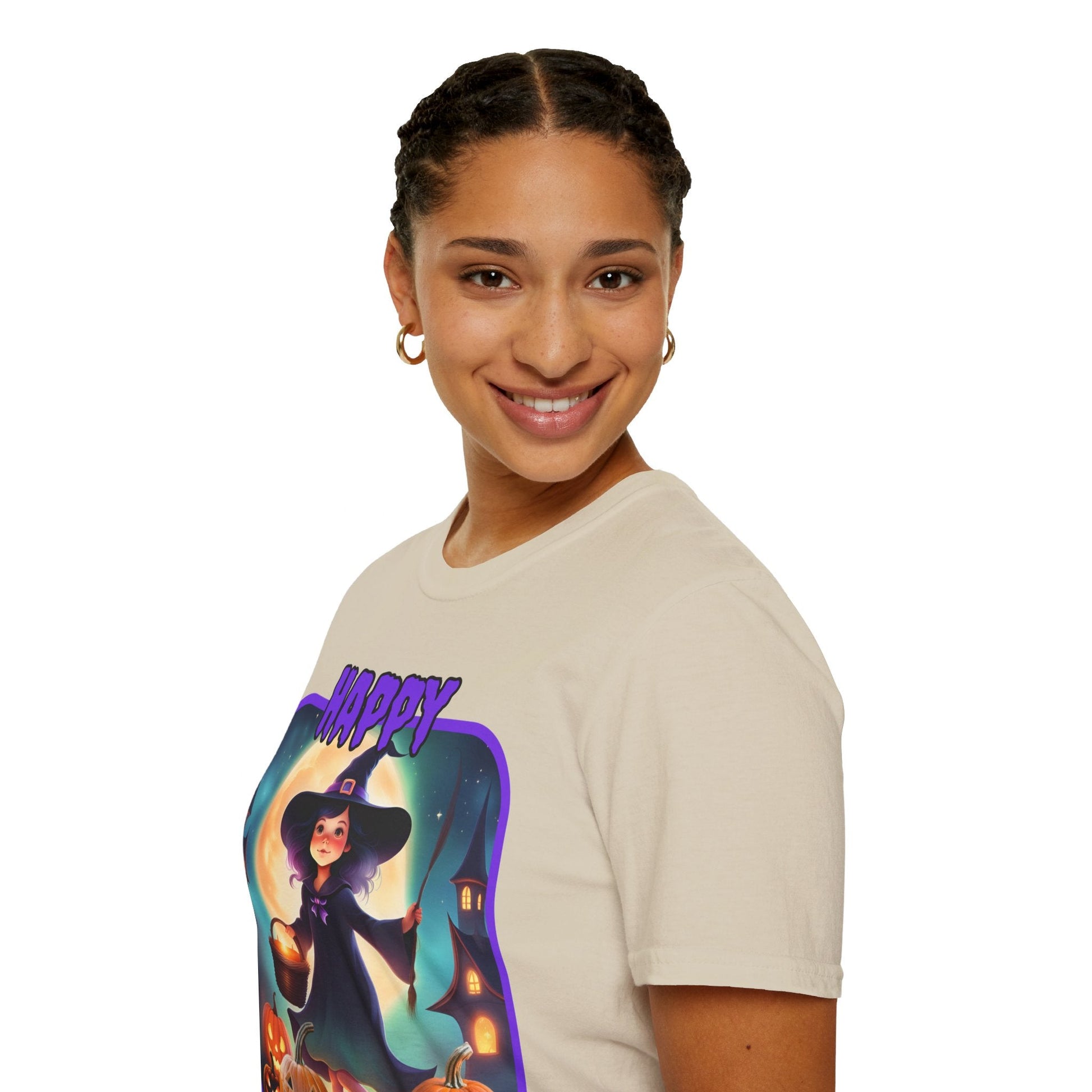 Happy Halloween Little Witch PRfont LTcolors Unisex T-Shirt by cypherpunkgear – cypherpunkgear.com | Cypherpunk Merch