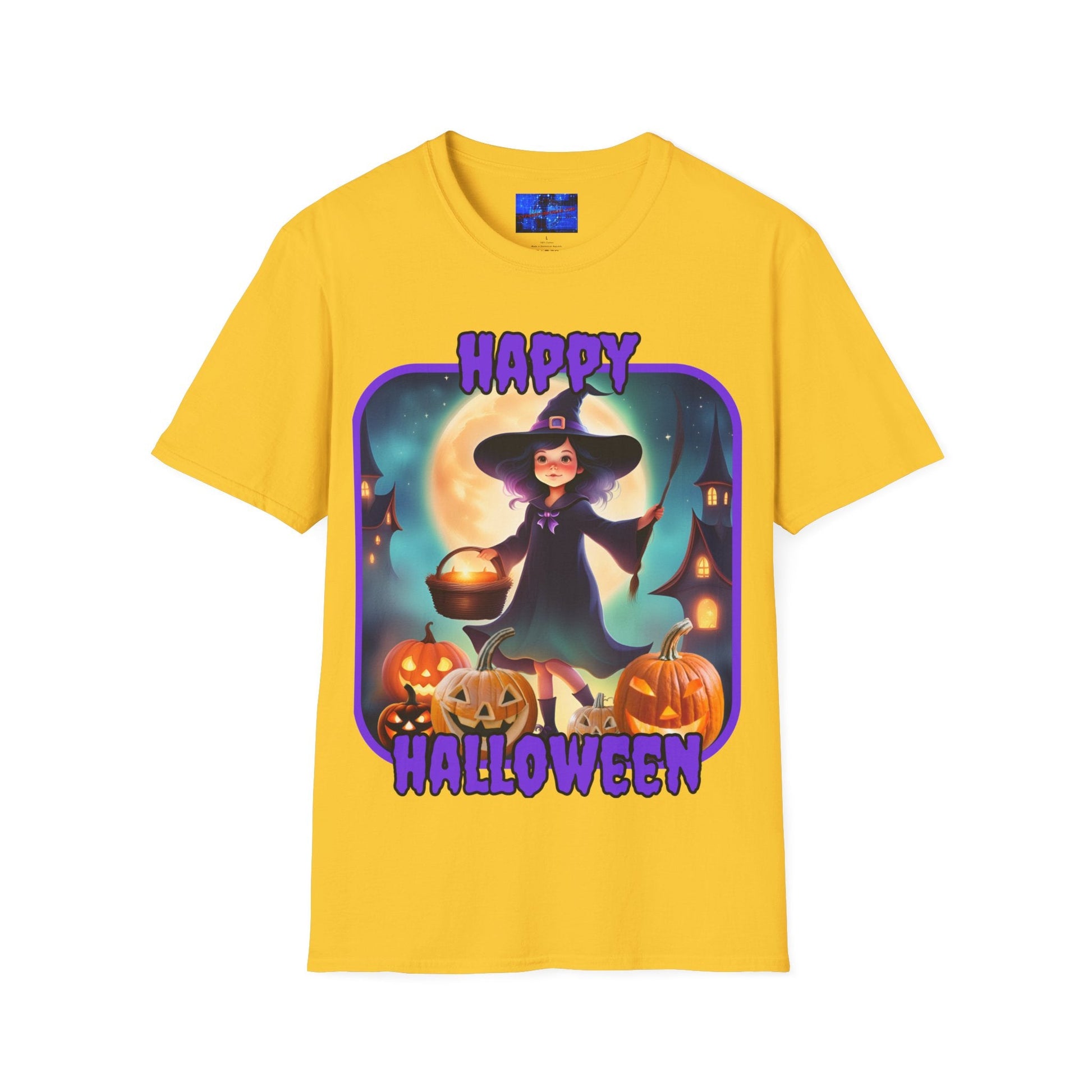 Happy Halloween Little Witch PRfont LTcolors Unisex T-Shirt by cypherpunkgear – cypherpunkgear.com | Cypherpunk Merch