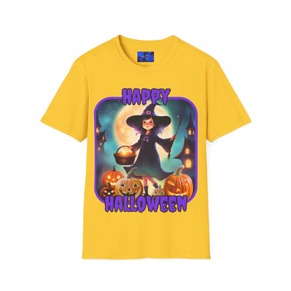 Happy Halloween Little Witch PRfont LTcolors Unisex T-Shirt by cypherpunkgear – cypherpunkgear.com | Cypherpunk Merch