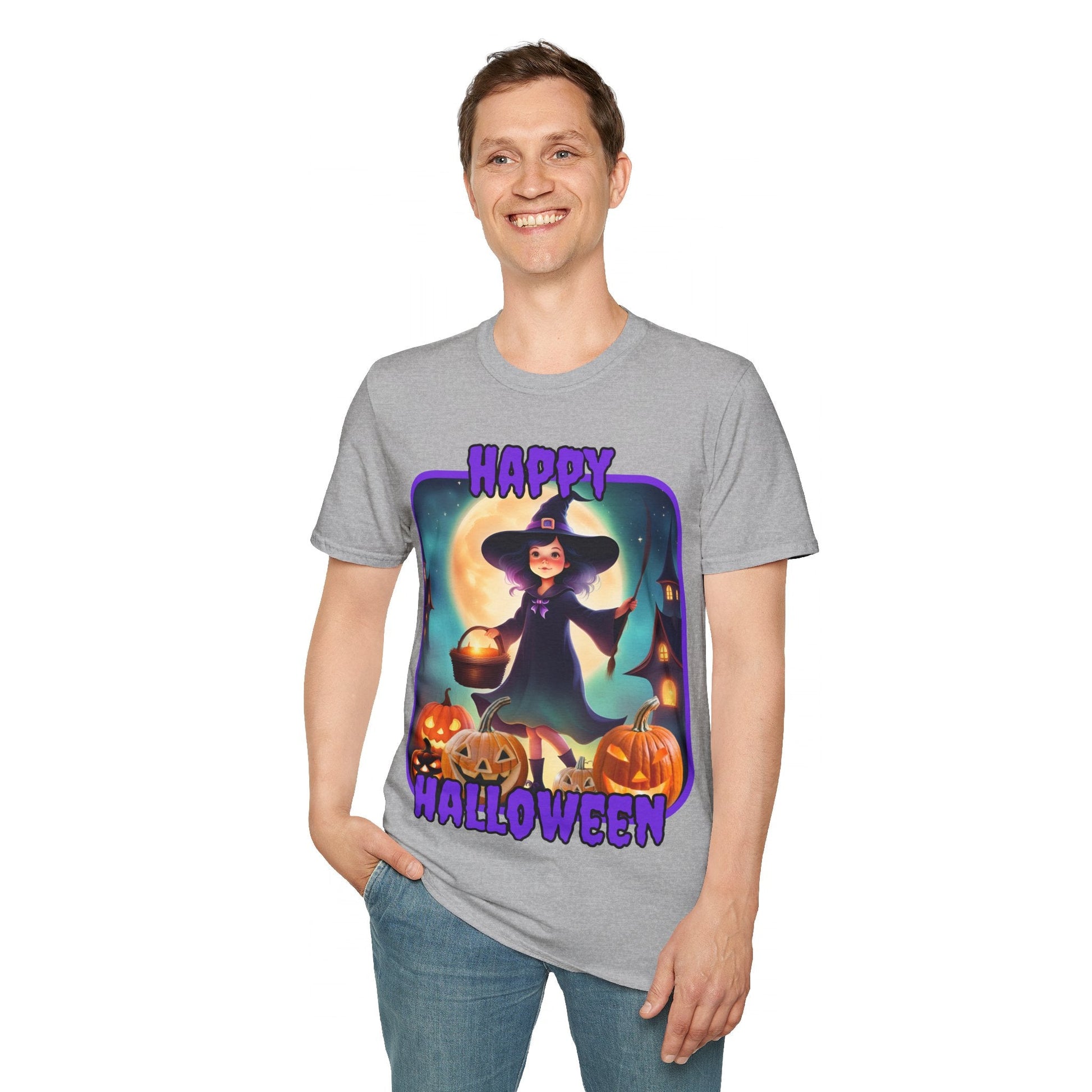 Happy Halloween Little Witch PRfont LTcolors Unisex T-Shirt by cypherpunkgear – cypherpunkgear.com | Cypherpunk Merch