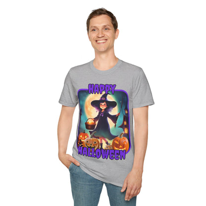 Happy Halloween Little Witch PRfont LTcolors Unisex T-Shirt by cypherpunkgear – cypherpunkgear.com | Cypherpunk Merch