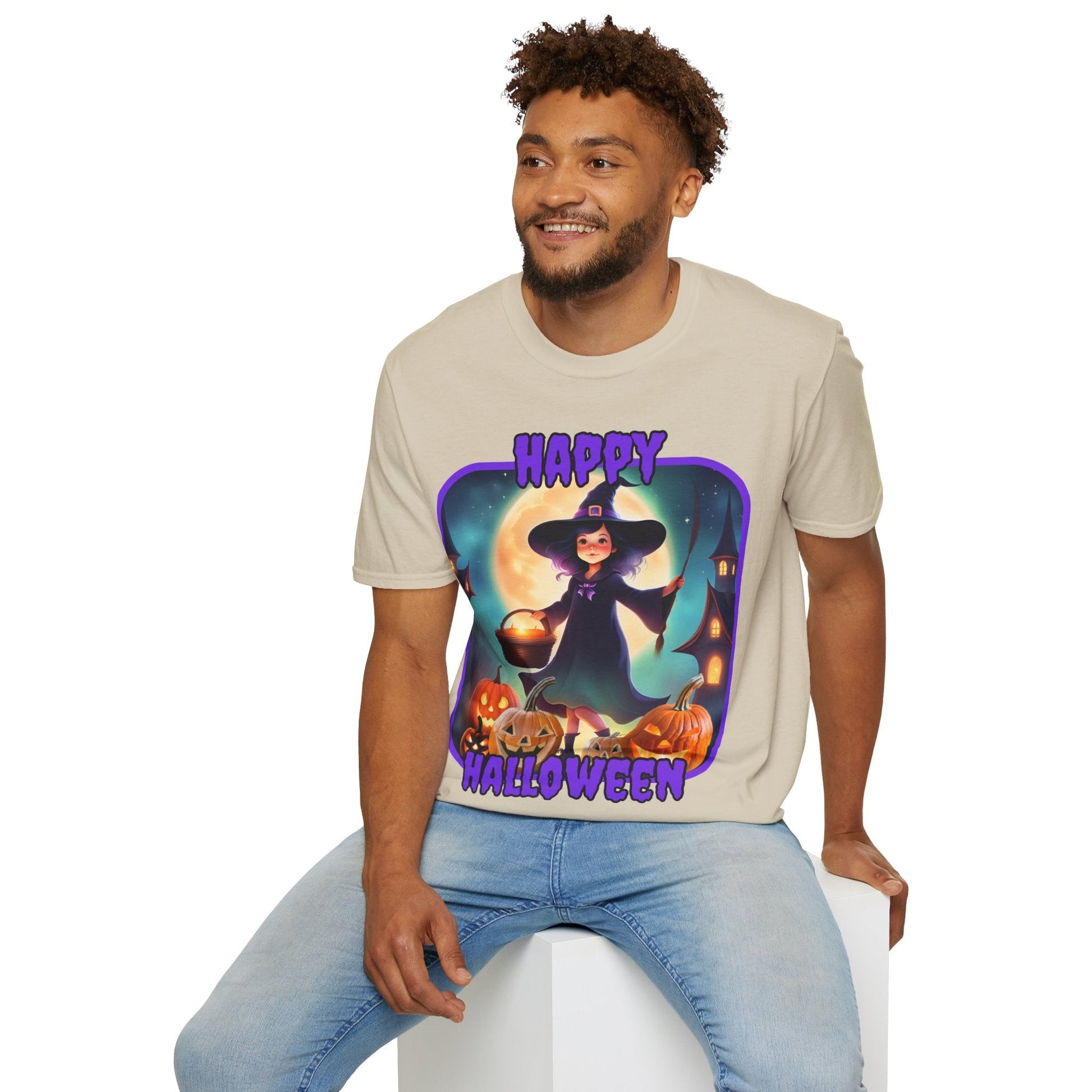 Happy Halloween Little Witch PRfont LTcolors Unisex T-Shirt by cypherpunkgear – cypherpunkgear.com | Cypherpunk Merch