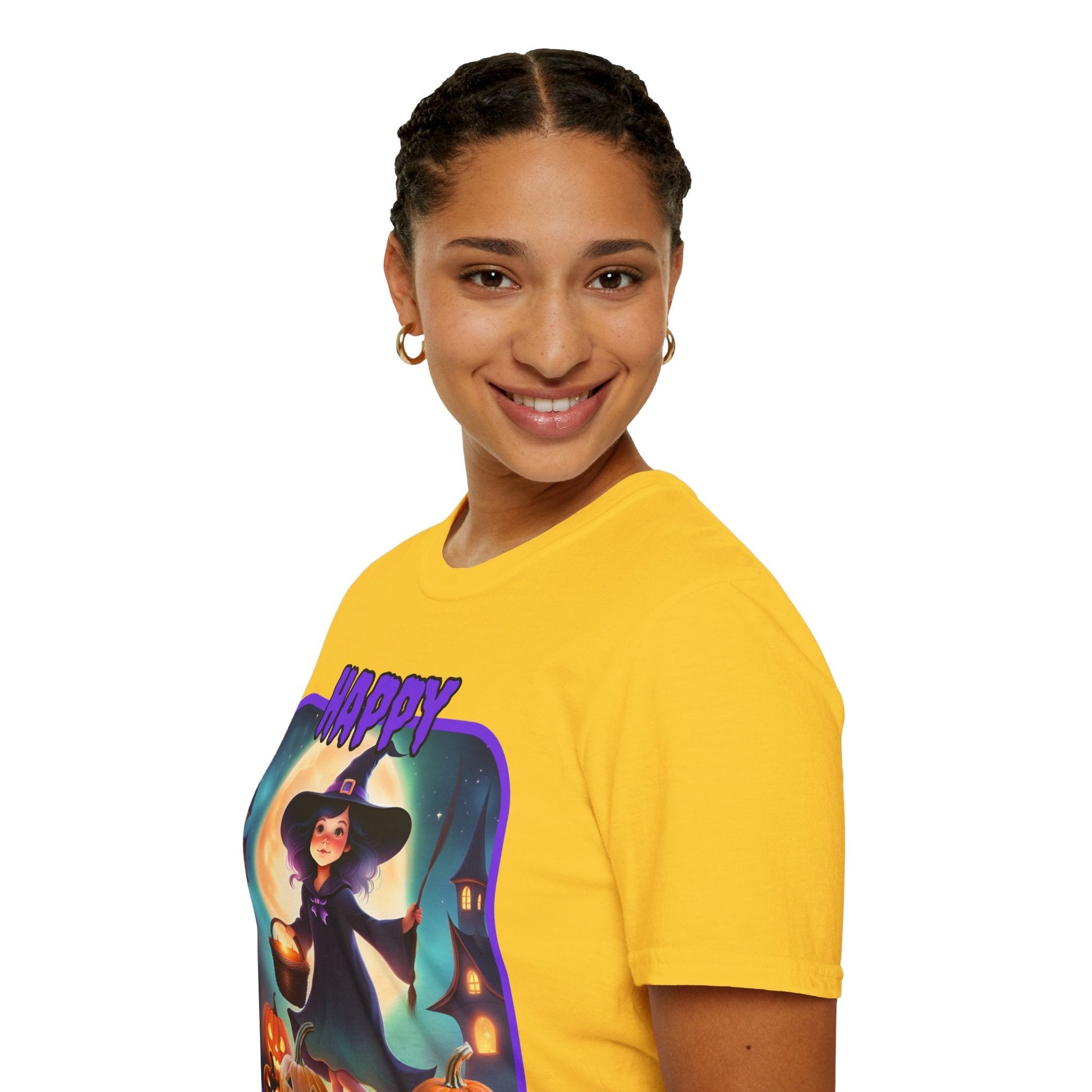 Happy Halloween Little Witch PRfont LTcolors Unisex T-Shirt by cypherpunkgear – cypherpunkgear.com | Cypherpunk Merch