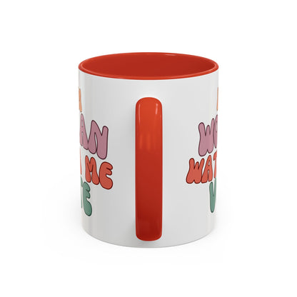 I Am Woman Watch Me Vote Accent Mug by cypherpunkgear – cypherpunkgear.com | Cypherpunk Merch